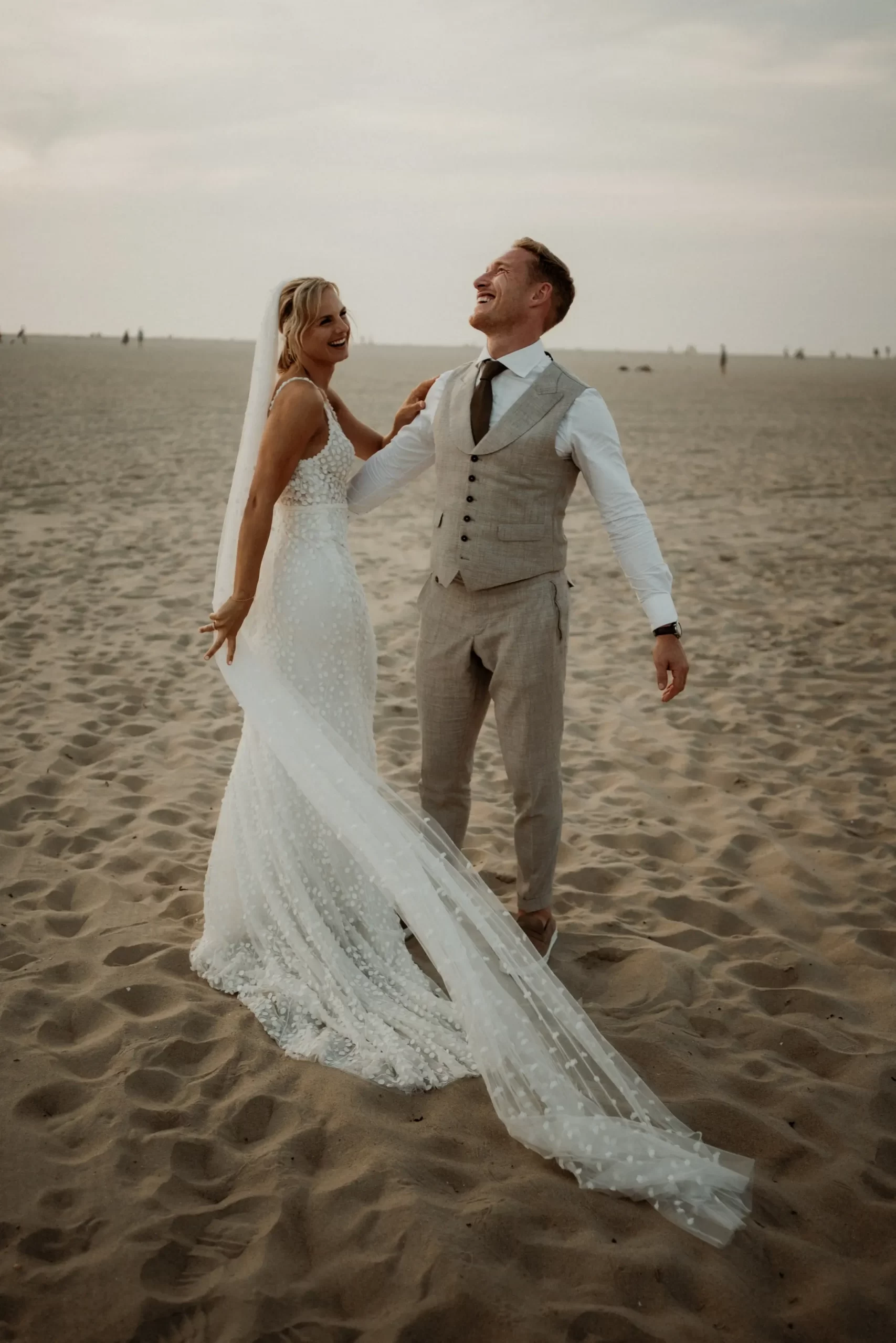 Nick en Fleur op het strand